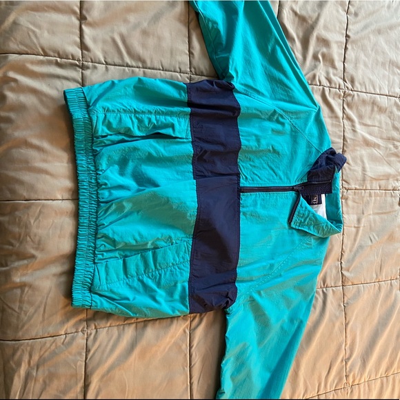 Retro Land's End 3-quarter Zip Windbreaker - Picture 1 of 2